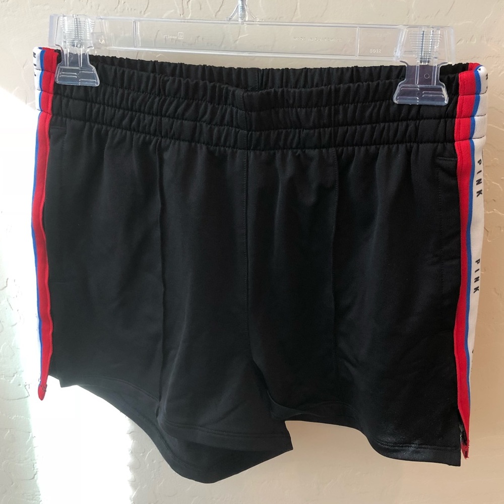 Pink track shorts